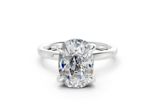 Arianne Elongated Cushion Square Diamond Engagement Ring