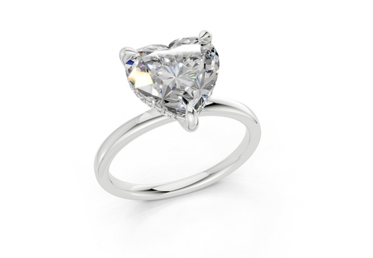 Delia Heart Diamond Engagement Ring