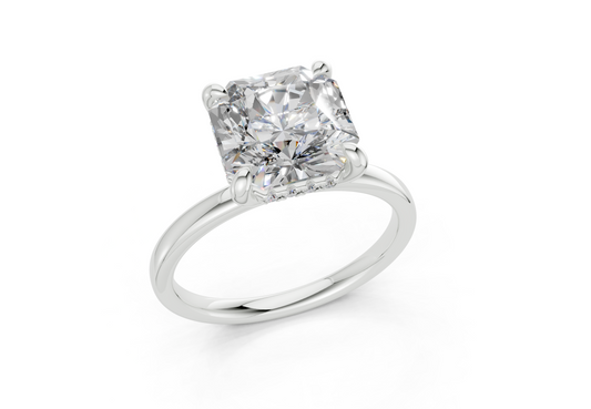 Delia Radiant Square Diamond Engagement Ring