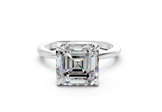 Novalle Asscher Diamond Engagement Ring