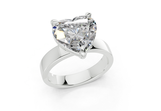 Daris Heart Diamond Engagement Ring