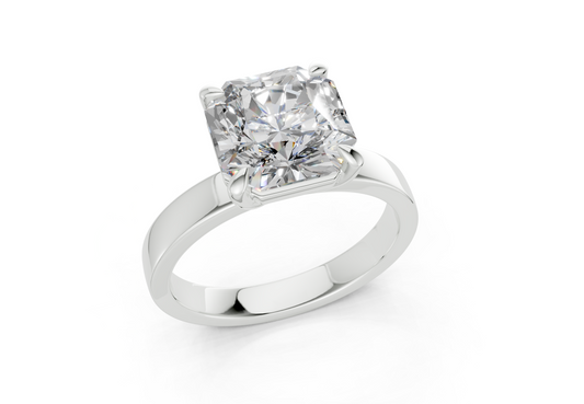 Vivia Radiant Square Diamond Engagement Ring