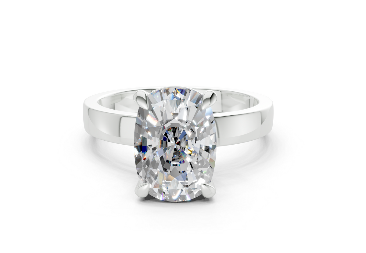 Elva Elongated Cushion Diamond Engagement Ring