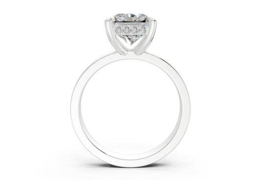 Esra Radiant Square Diamond Engagement Ring