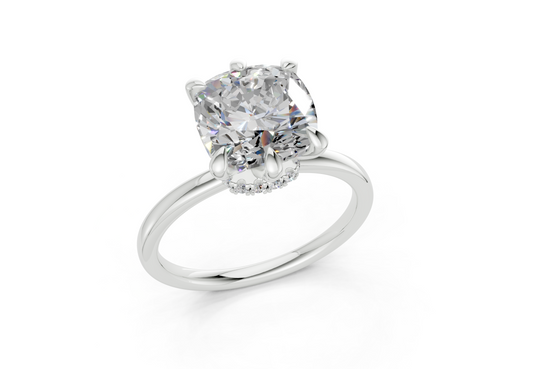 Ione Cushion Square Diamond Engagement Ring