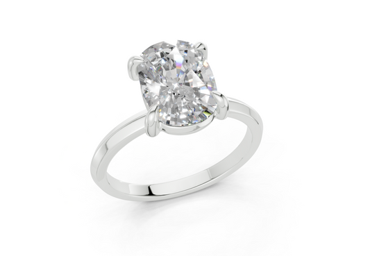 Arielle Elongated Cushion Square Diamond Engagement Ring