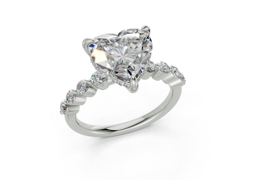 Damira Heart Diamond  Engagement Ring