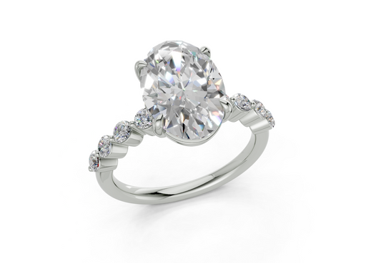 Damira Oval Diamond  Engagement Ring