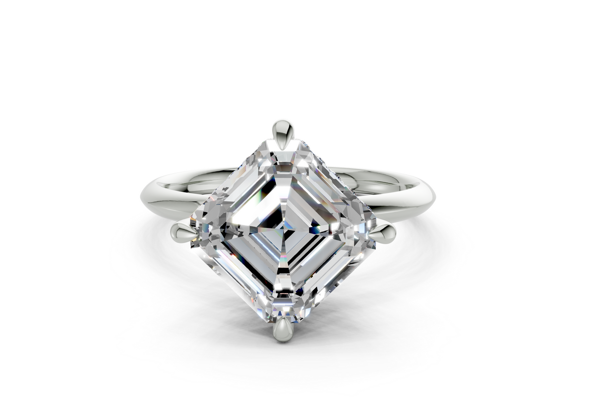 Teva Asscher Diamond Engagement Ring