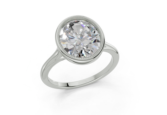 Sylvie Oval Diamond Engagement Ring