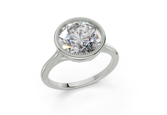 Sylvie Round Diamond Engagement Ring