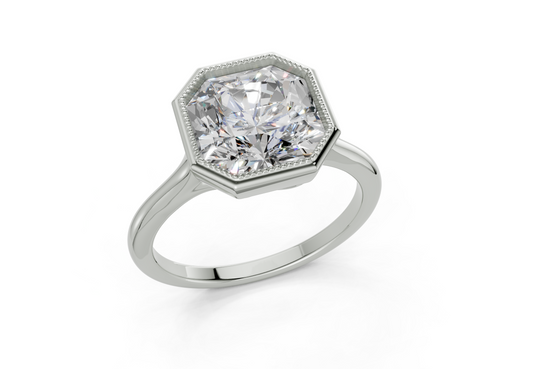 Sylvie Radiant square Diamond Engagement Ring