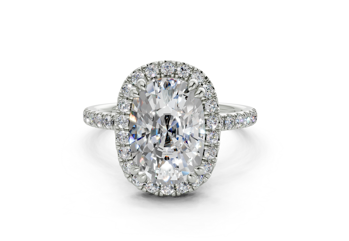 Aloria Elongated Cushion Engagement Ring