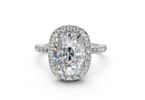 Rose Elongated Cushion Engagement Ring