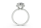 Rose Elongated Cushion Engagement Ring