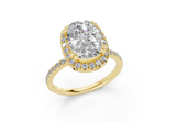 Rose Elongated Cushion Engagement Ring