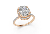 Rose Elongated Cushion Engagement Ring