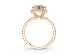 Rose Elongated Cushion Engagement Ring