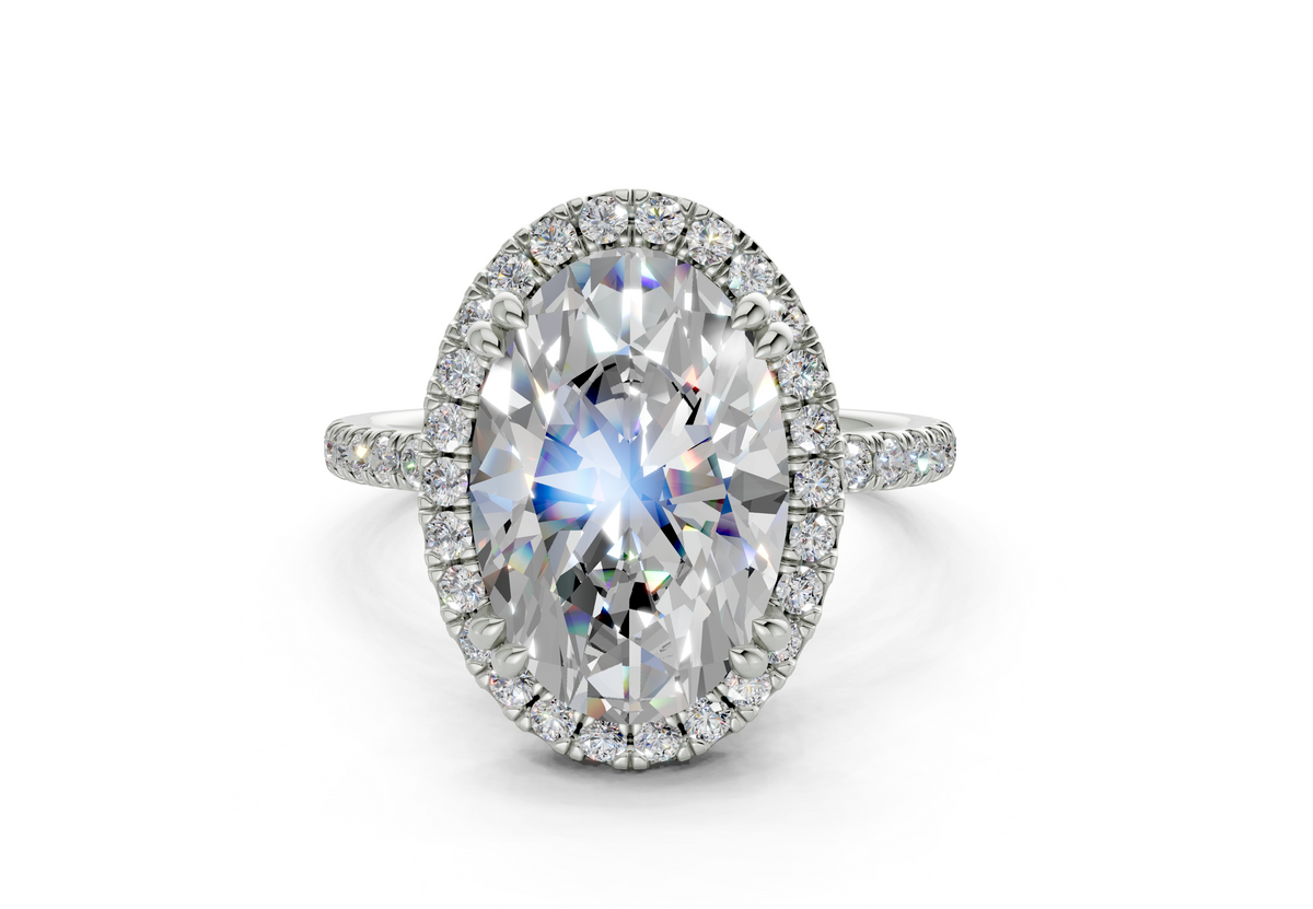 Rose Oval Engagement Ring