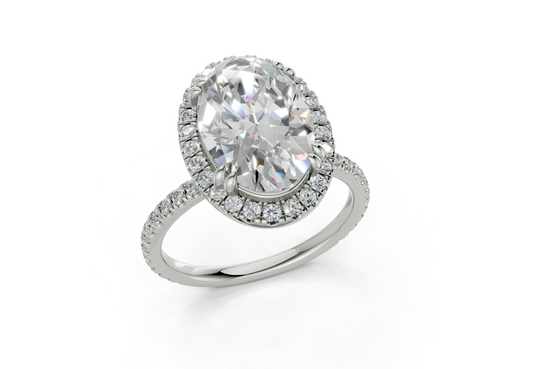 Rose Oval Engagement Ring