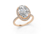 Rose Oval Engagement Ring