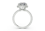 Rose Square Cushion Engagement Ring