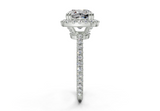 Rose Square Cushion Engagement Ring