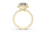 Rose Square Cushion Engagement Ring