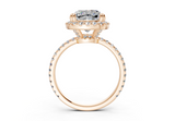 Rose Square Cushion Engagement Ring