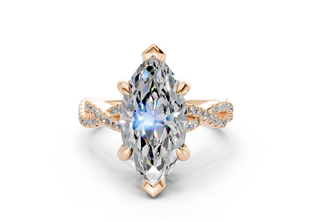 Zanira Pave 2.3mm Enagaement Ring