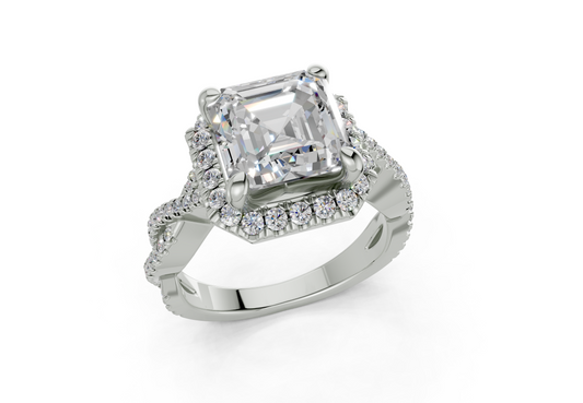 Aspen Asscher Engagement Ring