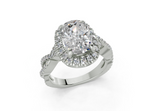 Aspen Elongated Cushion Engagement Ring