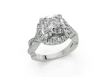 Aspen Square Cushion Engagement Ring