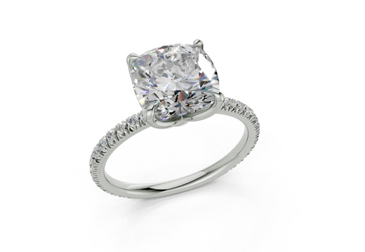 Verona Square Cushion Engagement Ring