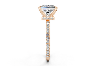 Lotus Pave 1.8mm Enagaement Ring