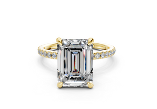 Lotus Pave 1.8mm Enagaement Ring