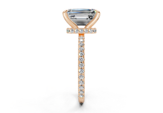 Lotus Pave 1.8mm Enagaement Ring