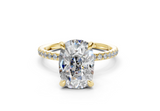 Lotus Elongated Cushion Engagement Ring