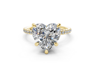 Lotus Pave 1.8mm Enagaement Ring