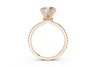 Lotus Pave 1.8mm Enagaement Ring