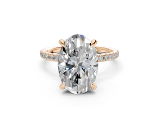 Lotus Pave 1.8mm Enagaement Ring