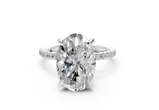 Lotus Pave 1.8mm Enagaement Ring