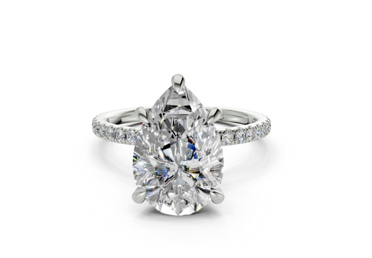 Lotus Pear Engagement Ring