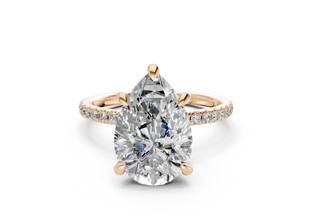 Lotus Pave 1.8mm Enagaement Ring