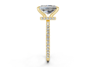Lotus Pave 1.8mm Enagaement Ring