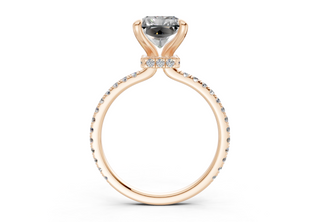 Lotus Pave 1.8mm Enagaement Ring