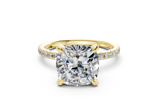 Lotus Pave 1.8mm Enagaement Ring