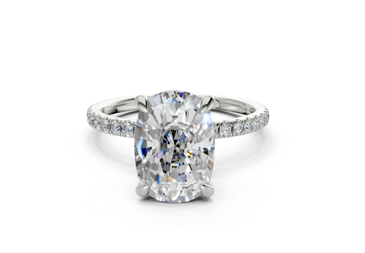 Jasmine Elongated Cushion Engagement Ring