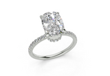 Jasmine Elongated Cushion Engagement Ring