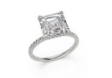 Saffron Asscher Engagement Ring